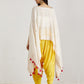 IVORY EMBROIDERED CAPE & DHOTI PANTS